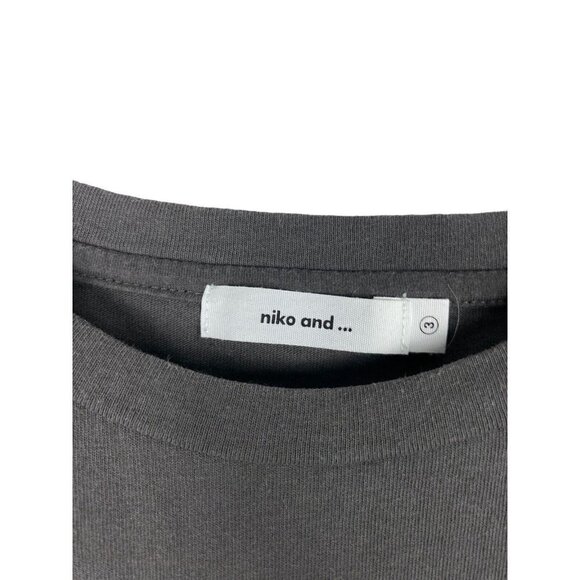 Niko and...Gray Lansing Michigan Graphic Print Crew Neck T Shirt Dress Size 3 - Picture 8 of 9